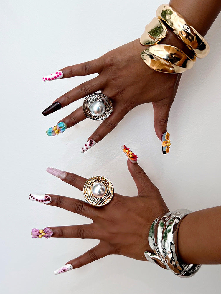 Pearl Vintage Ring & Bracelet