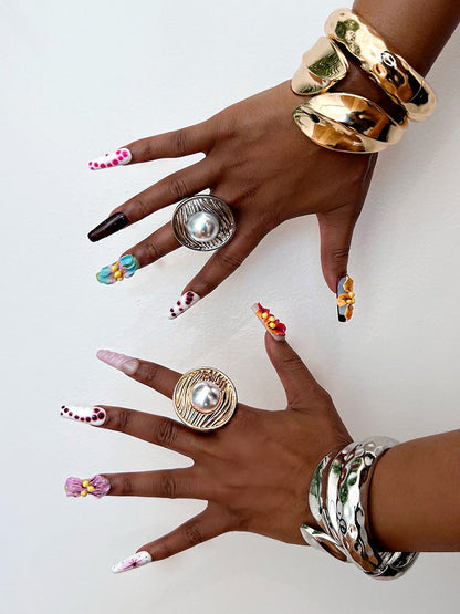 Pearl Vintage Ring & Bracelet