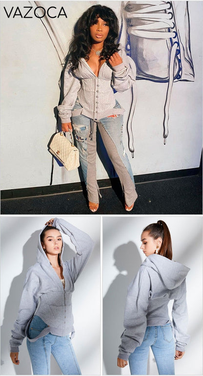 Aaliyah Corset Hoodie Jacket