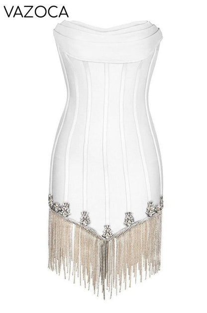 Abigail Embellishment Bandage Mini Dress