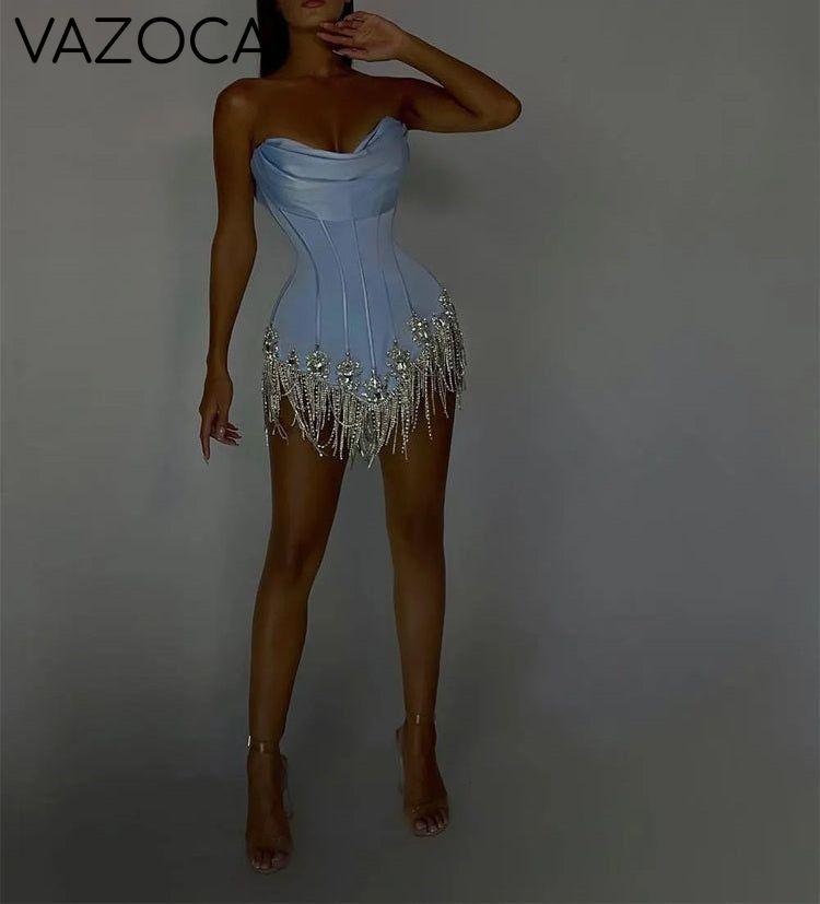 Abigail Embellishment Bandage Mini Dress