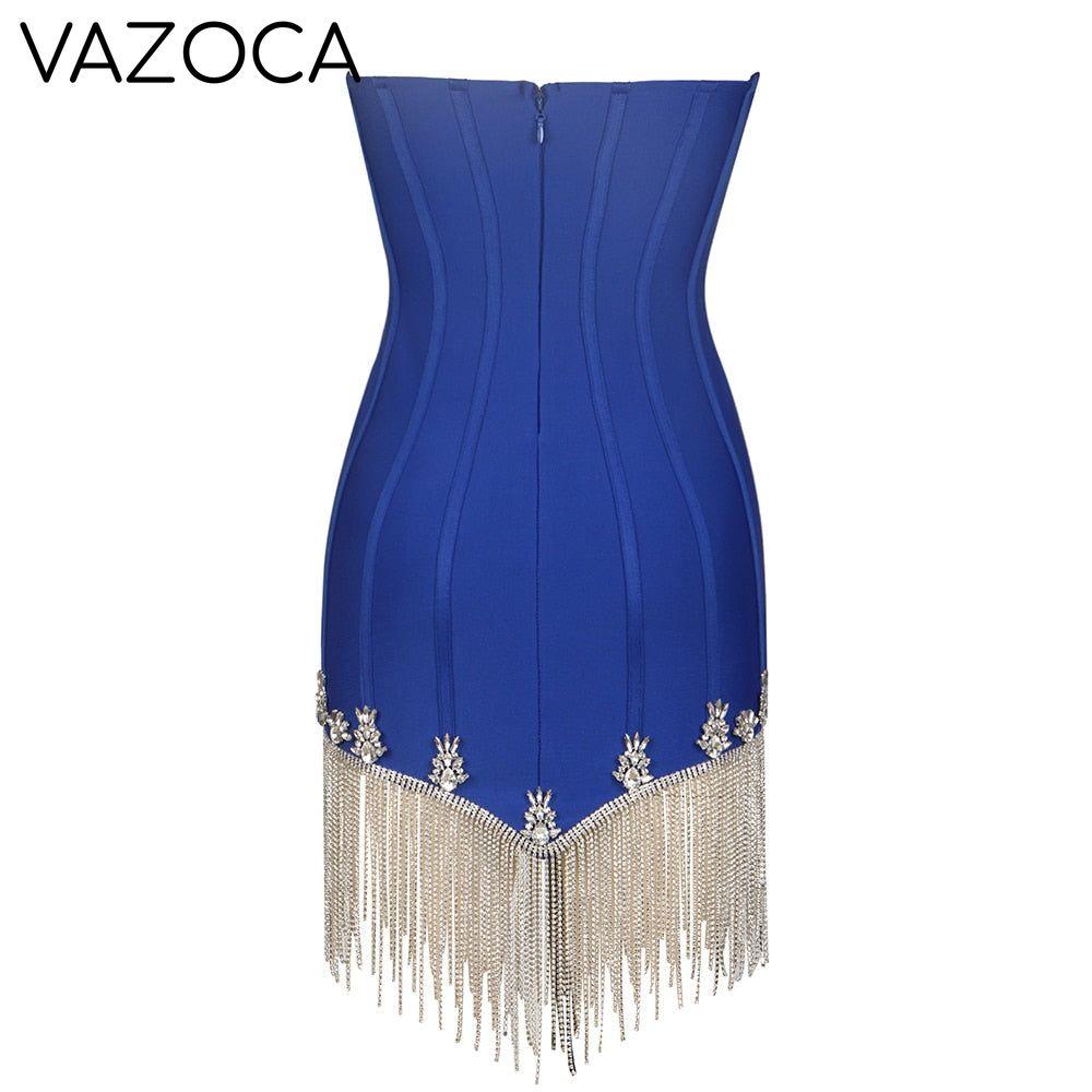 Abigail Embellishment Bandage Mini Dress
