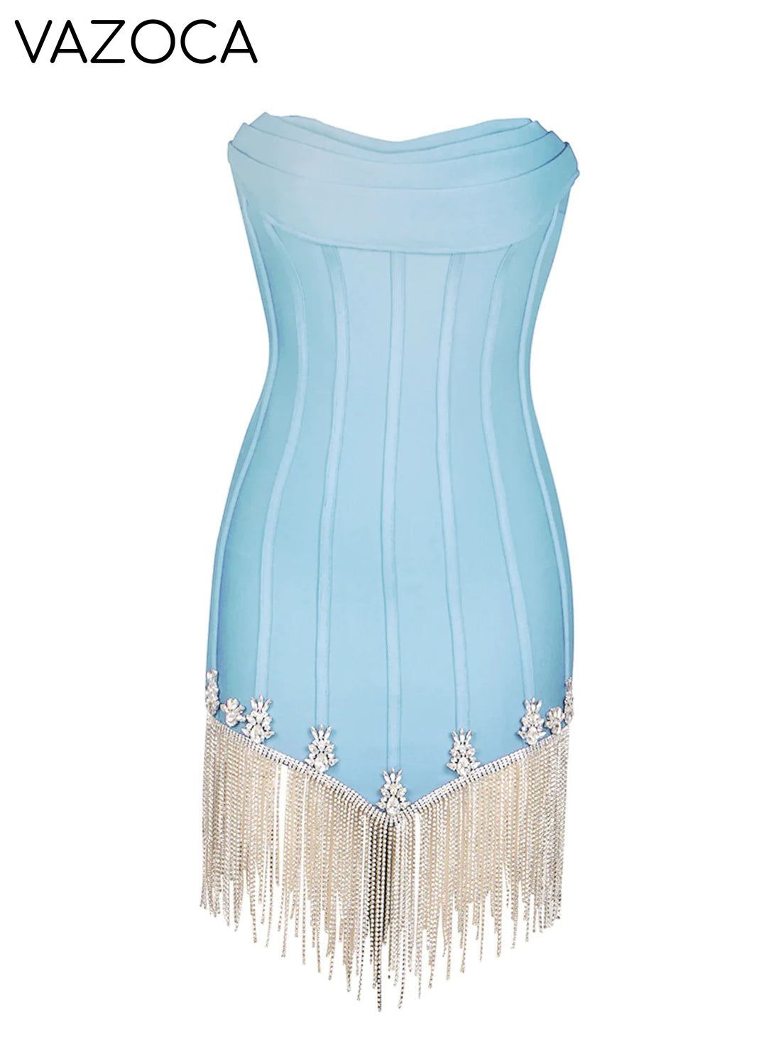Abigail Embellishment Bandage Mini Dress