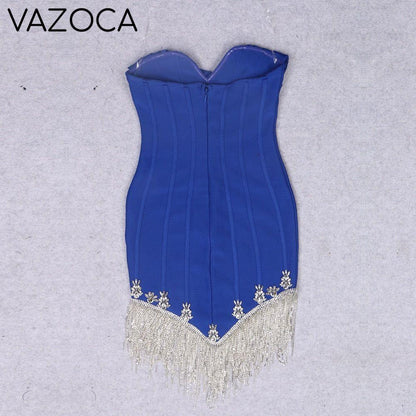Abigail Embellishment Bandage Mini Dress