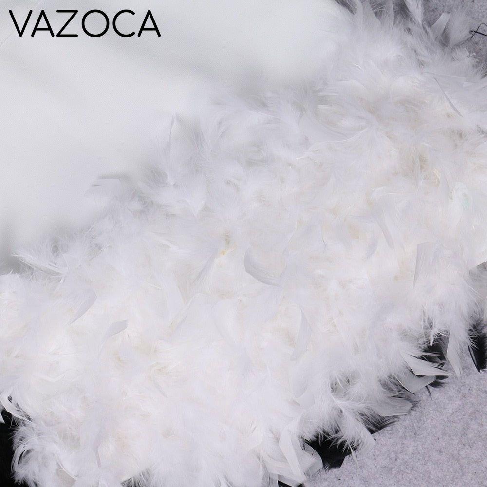 Aina Feather Bandage Dress