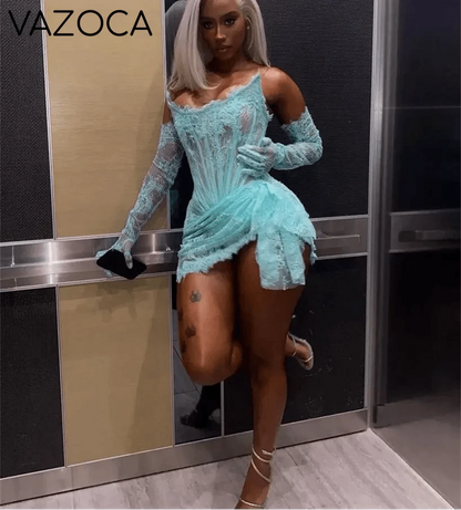 Allure Lace Corset Mini Dress same as picture 1