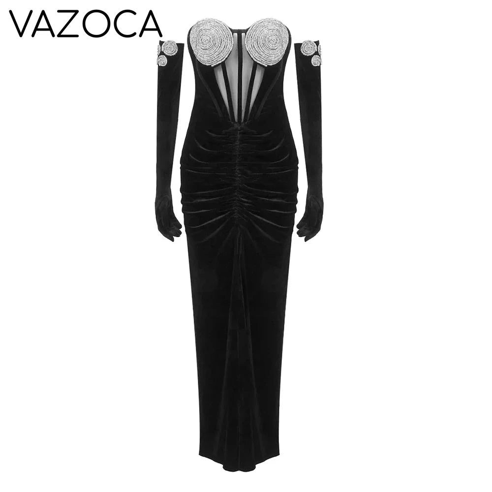Aviana Velvet Maxi Dress