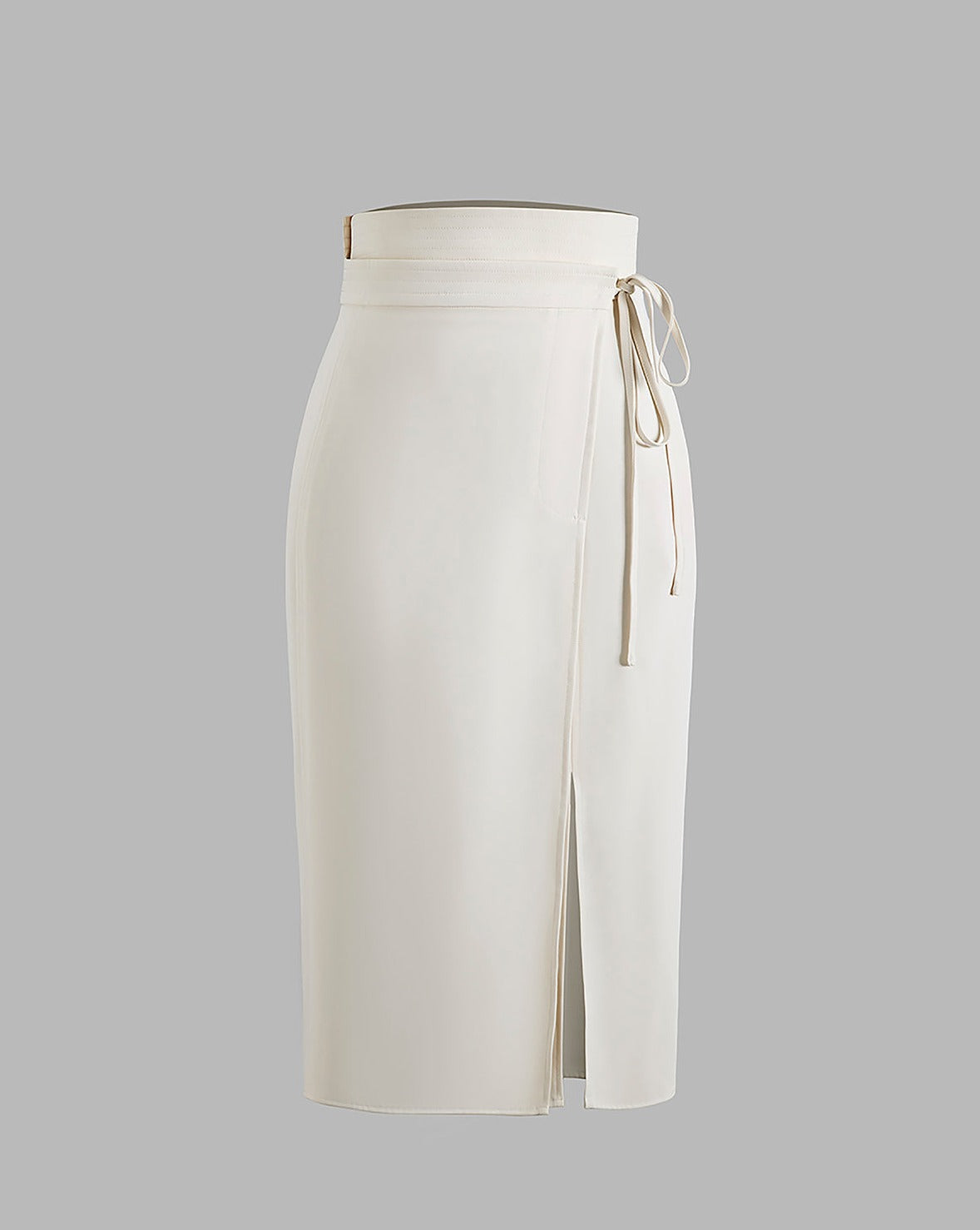 Isla Ivory Midi Skirt White