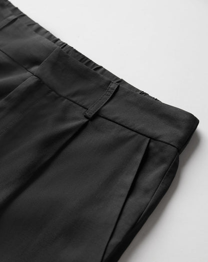 Oversized High Waisted Pleat Front Trousers