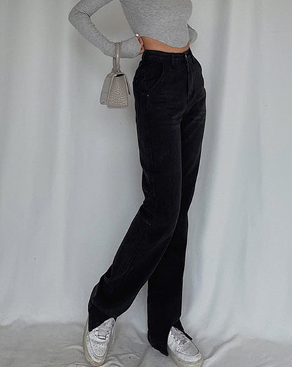 Classic Straight Leg Jeans Black