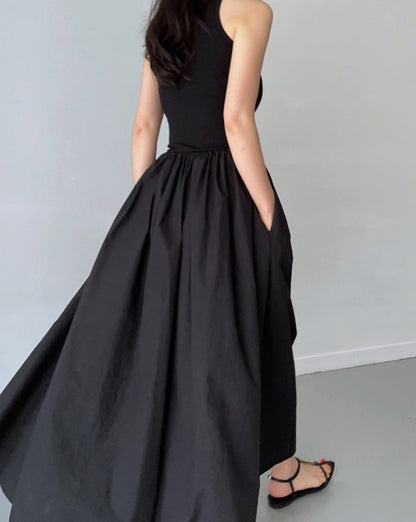 Leisure Crew Neck Long Dress