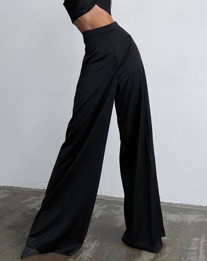 Oversized Satin Wide Leg Dress Pants