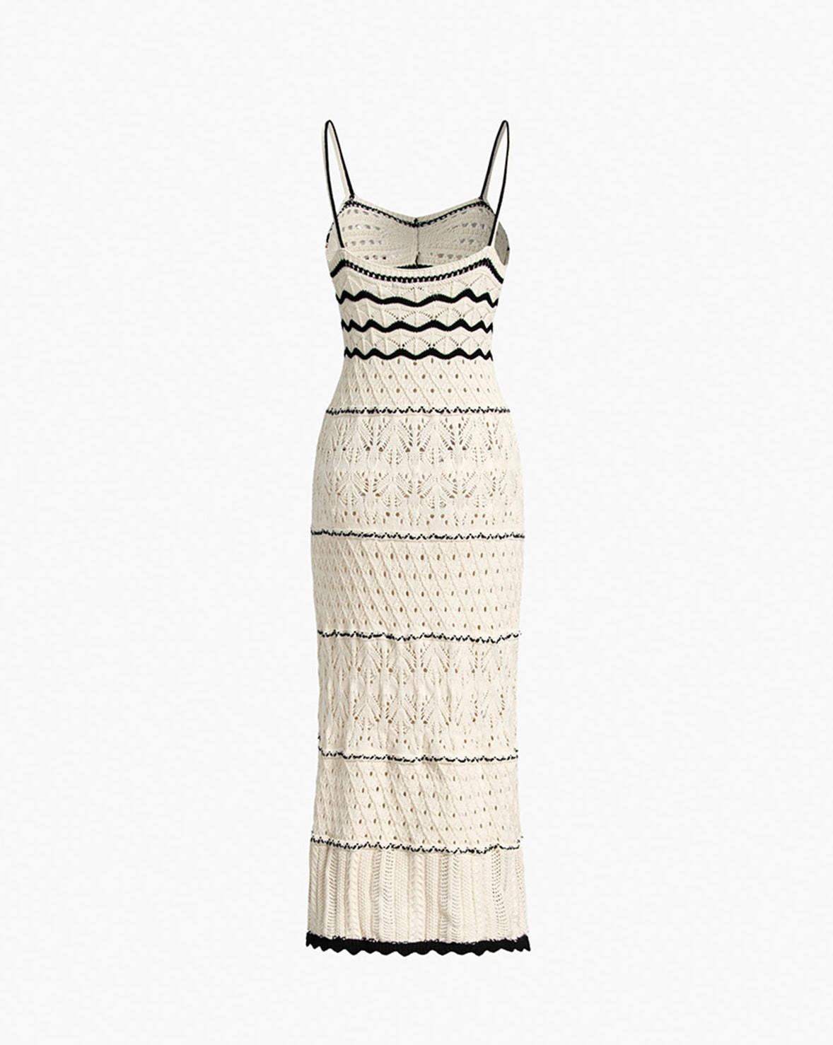 Paros Crochet Eyelet See Through Midi Dress