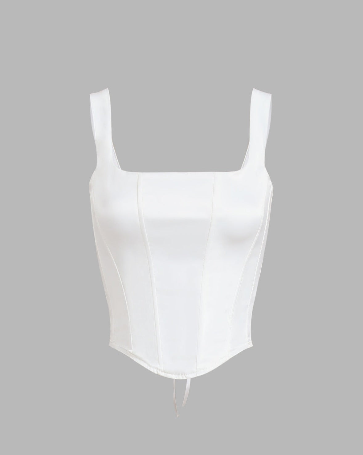 Ivory Glow Tied Crop Corset Top