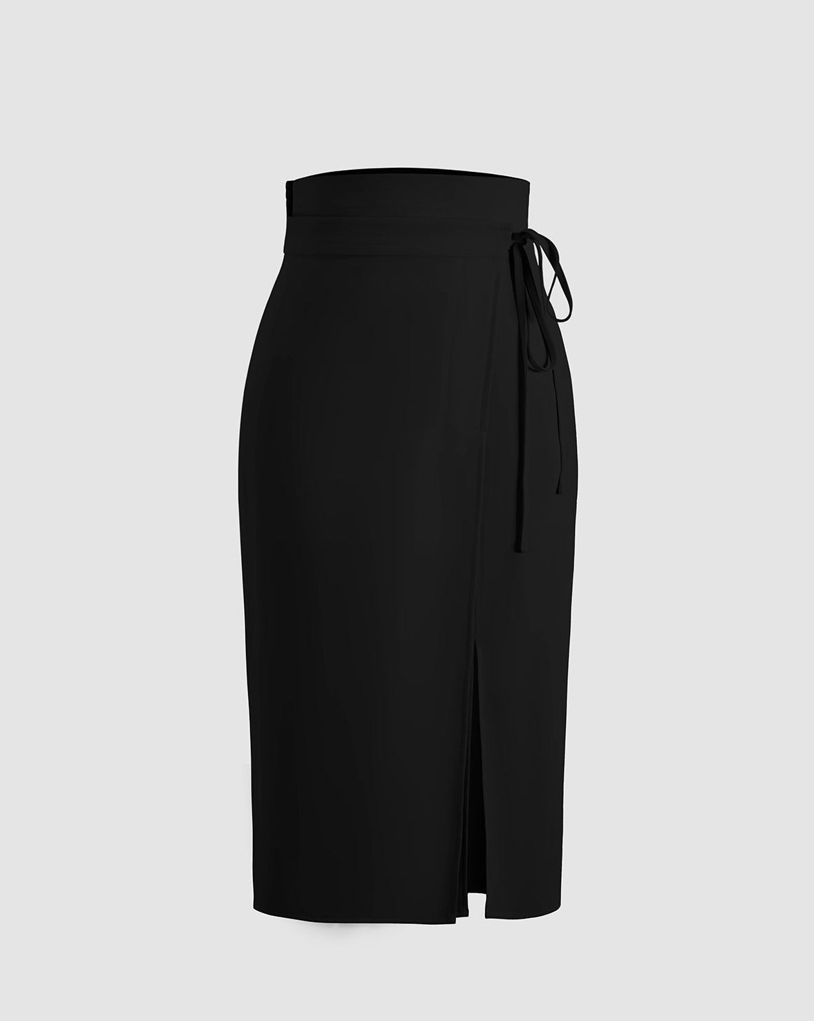 Isla Ivory Midi Skirt Black