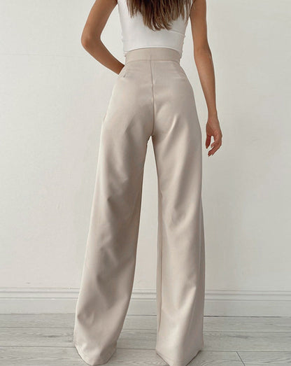 Palazzo Tied Wide Leg Dress Pants