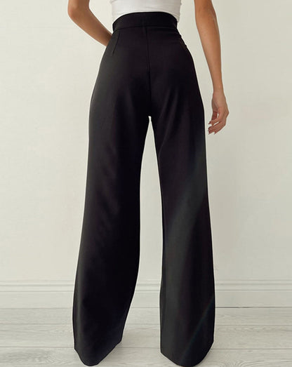 Palazzo Tied Wide Leg Dress Pants