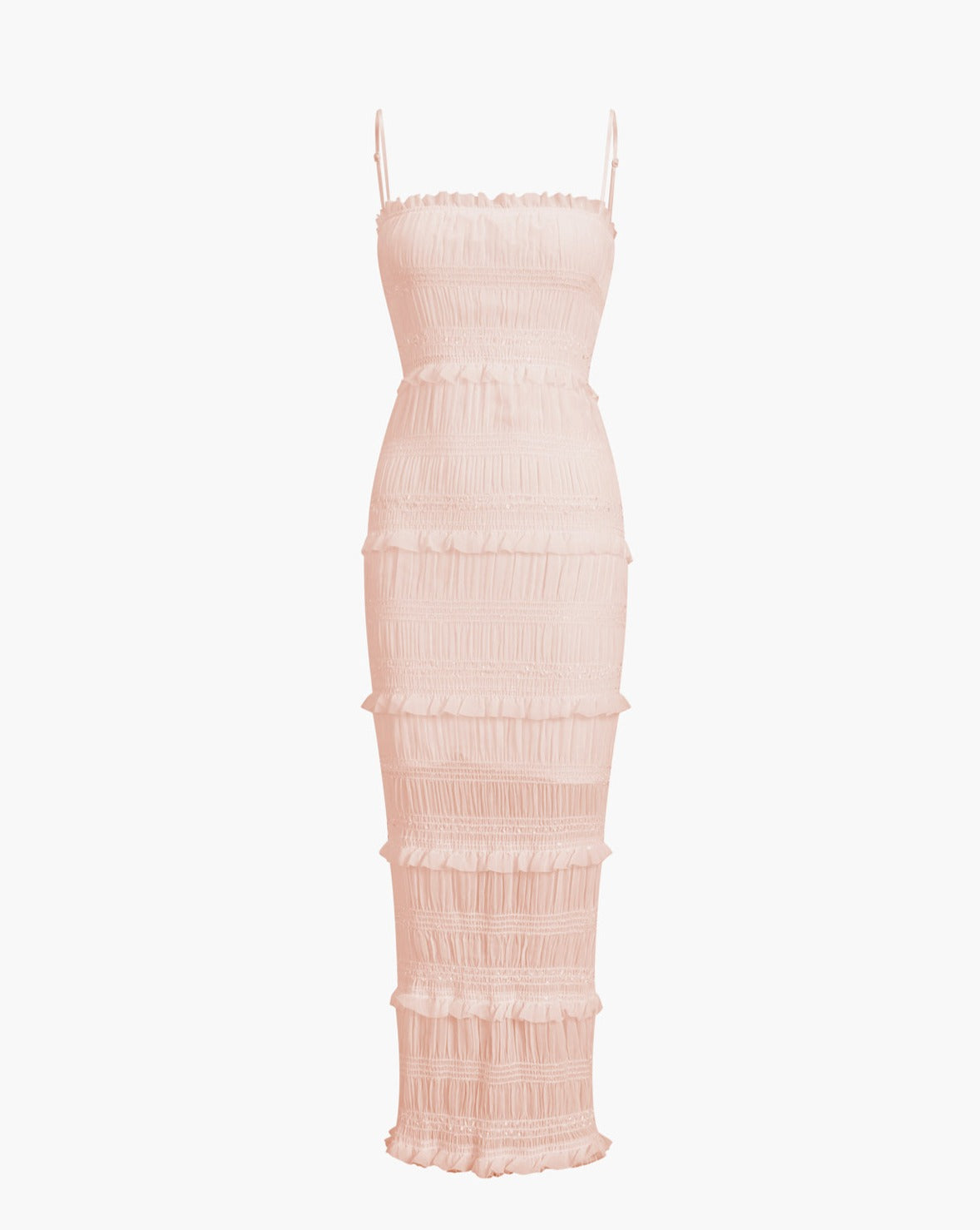 Aegean Ruffle Zippered Bodycon Dress Pink