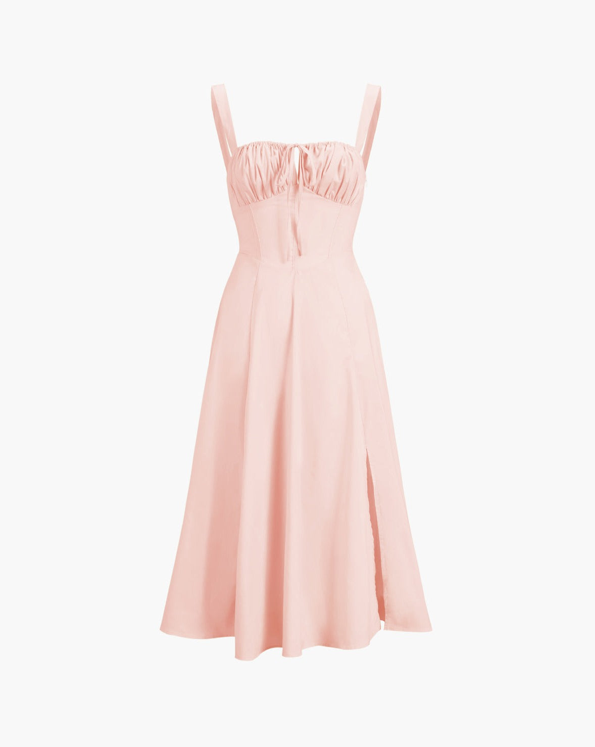 Ruched Cup Detail Long Sundress Pink