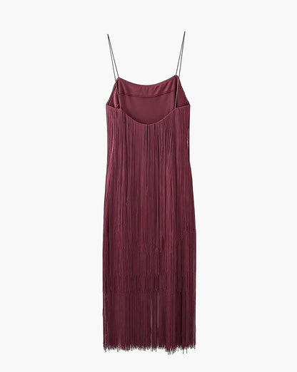 Florence Fringed Open Back Short Dress