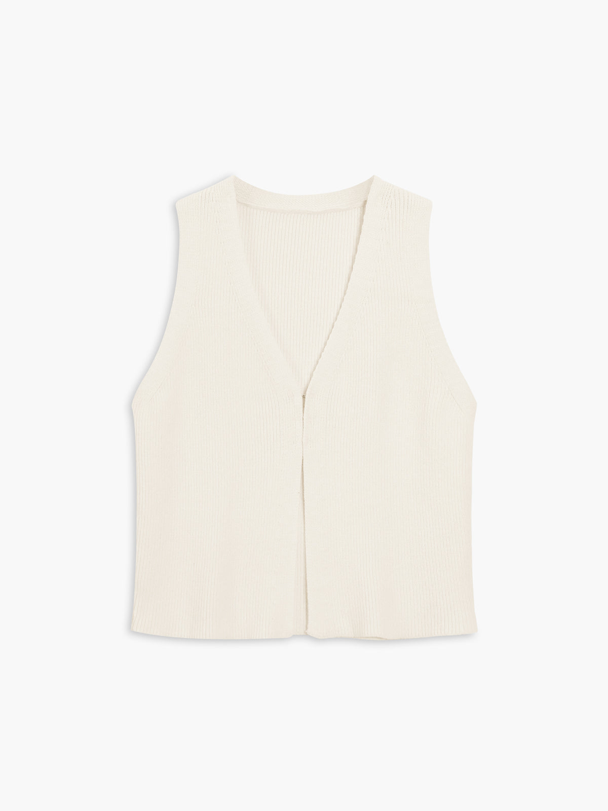 Main Character Rib Sweater Vest Apricot