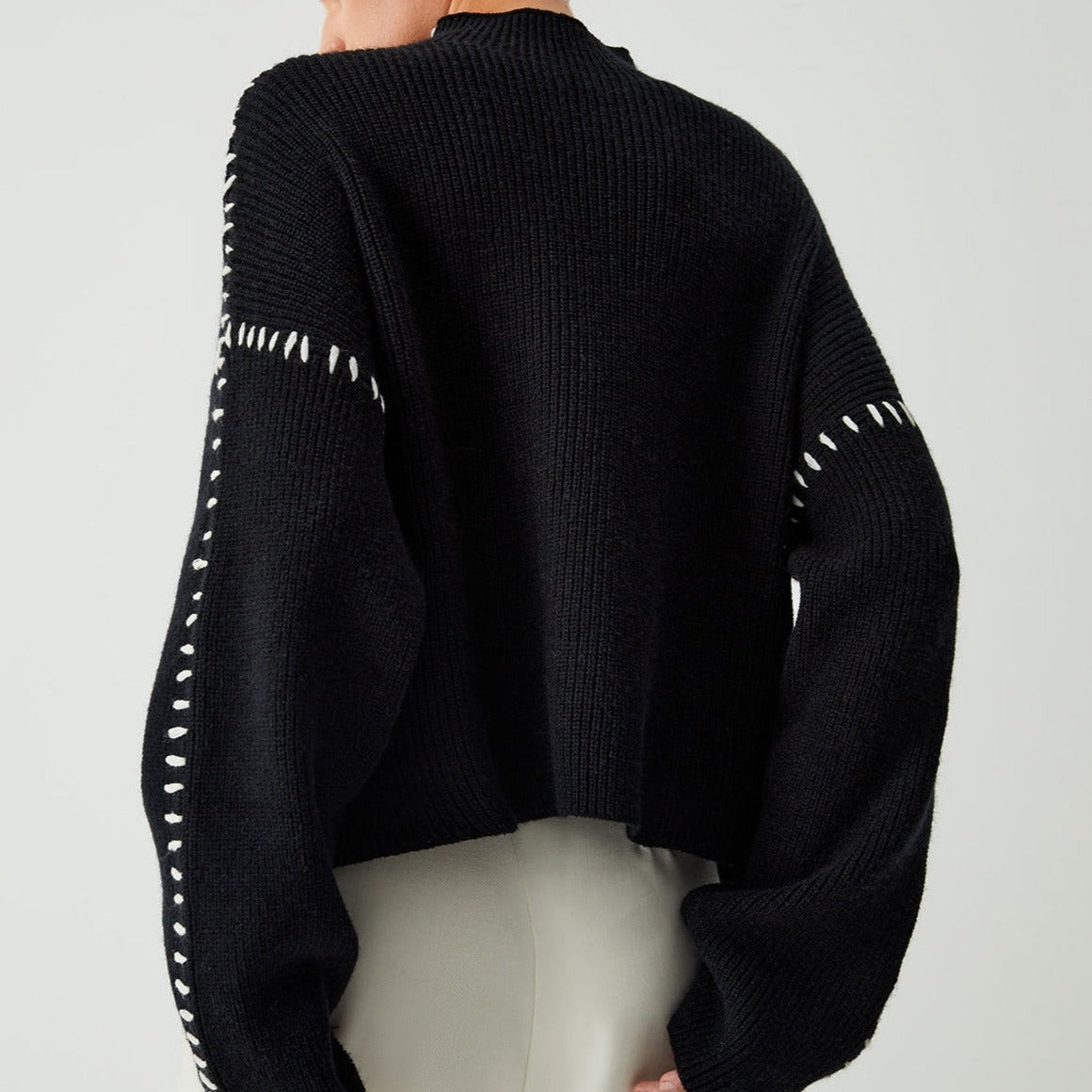 Shift The Focus Oversized Mock Neck Sweater