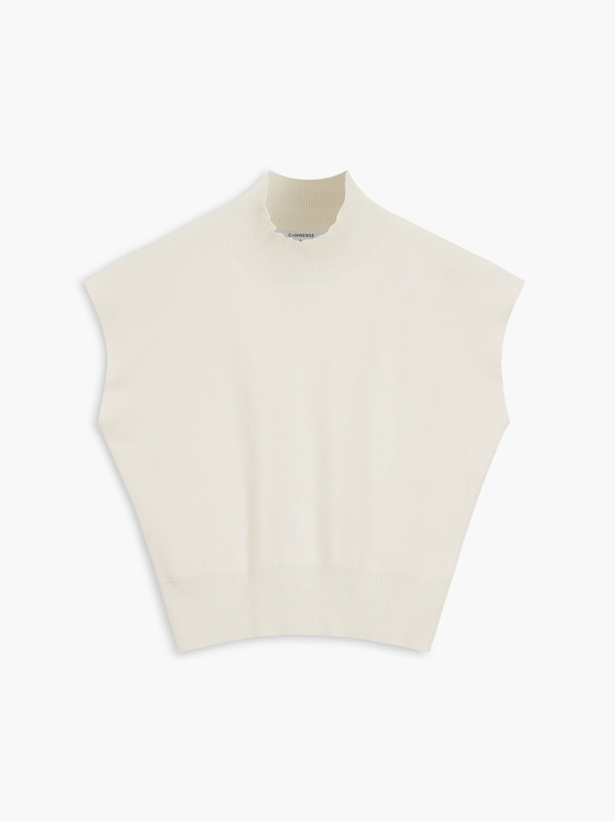 Leisurely Solid Pullover Sweater Vest Off-White