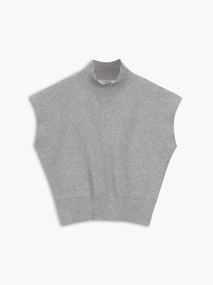 Leisurely Solid Pullover Sweater Vest Light Grey