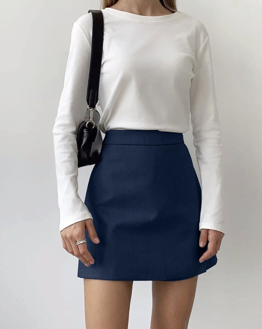 Asymmetric Layered Split Mini Skirt