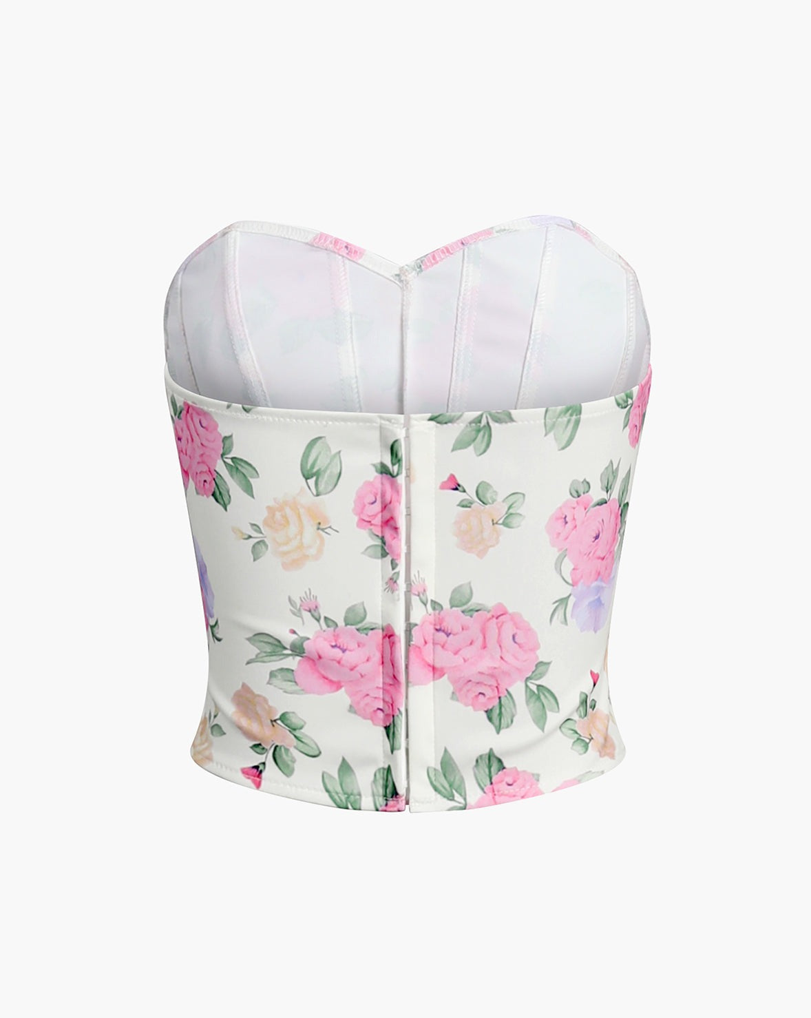 Flower Heart Shaped Neckline Corset