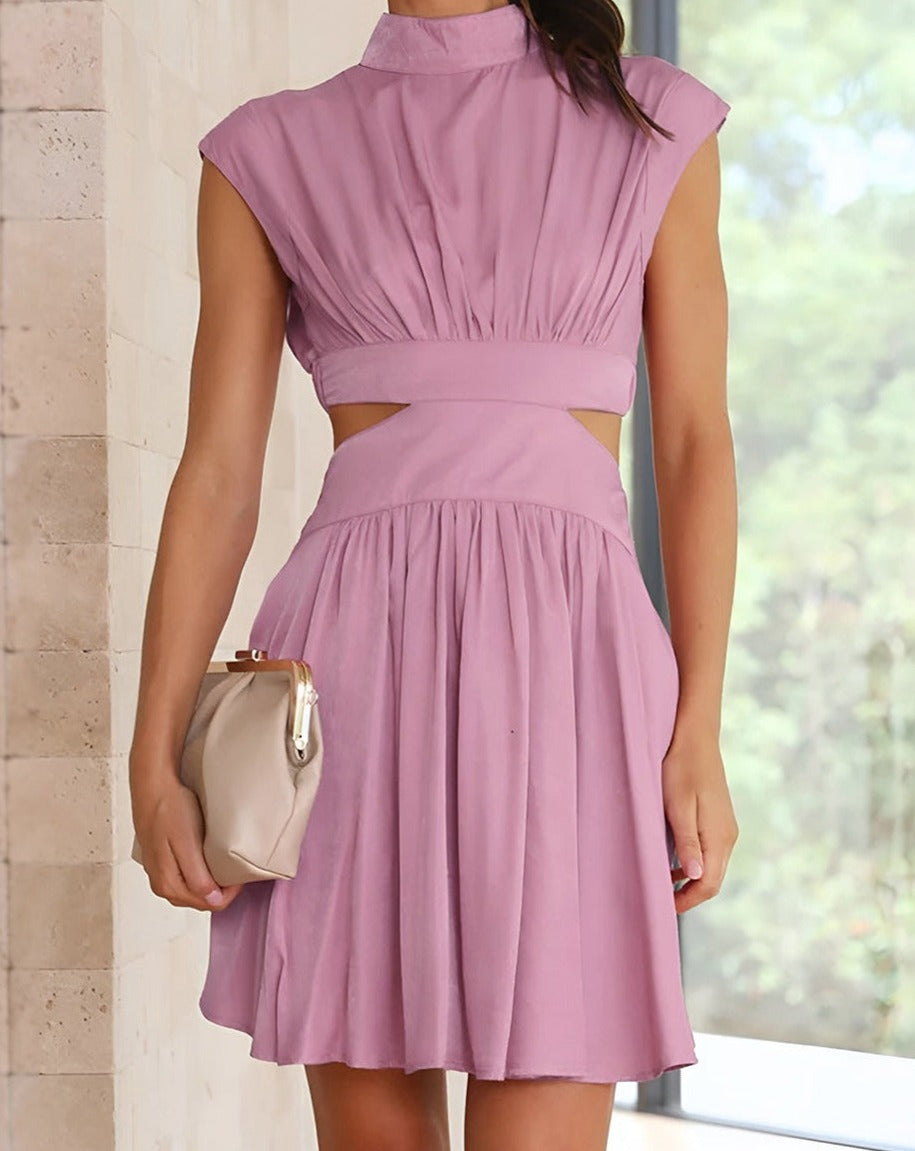 Cutout Sleeveless Short Dress