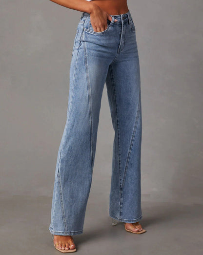 Vintage Denim Straight Leg Pants