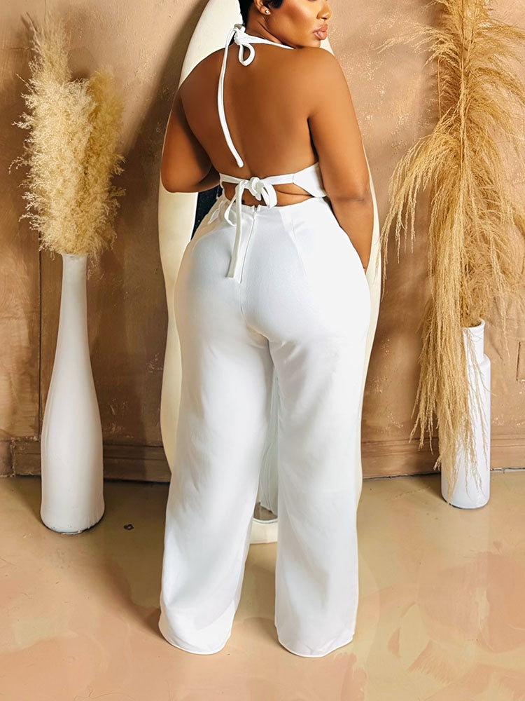 Halter Bead Jumpsuit