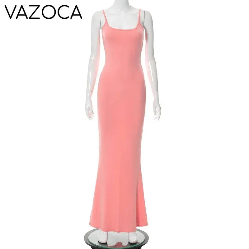 Bawdy Hugger Maxi Dress Pink