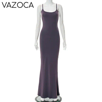 Bawdy Hugger Maxi Dress Purple