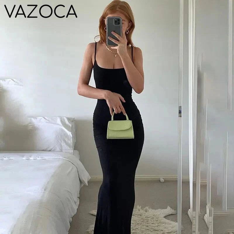 Bawdy Hugger Maxi Dress Black