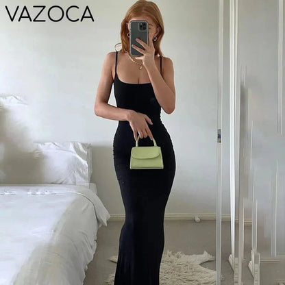 Bawdy Hugger Maxi Dress Black