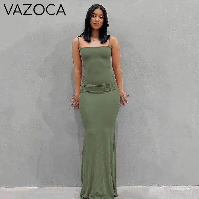 Bawdy Hugger Maxi Dress Green