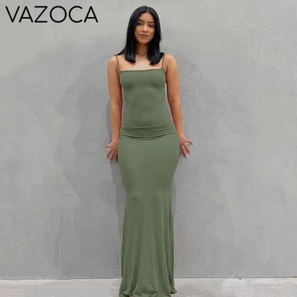 Bawdy Hugger Maxi Dress Green