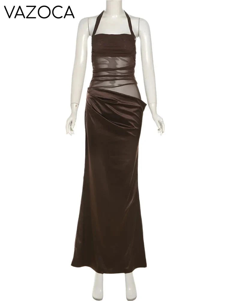 Bella Ruched Satin Dress