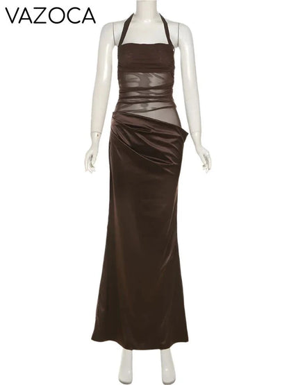 Bella Ruched Satin Dress