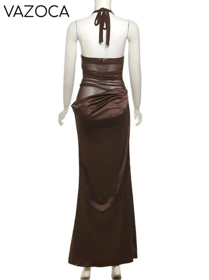 Bella Ruched Satin Dress