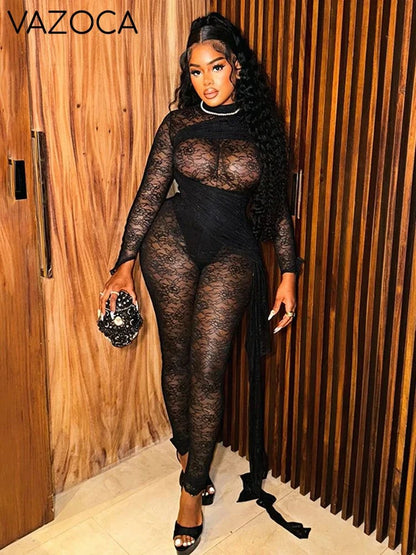 Bianca Mesh Jumpsuit black