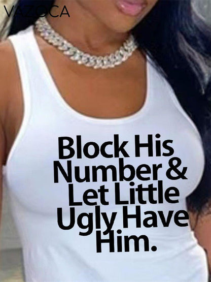 Block His Number Tank Top