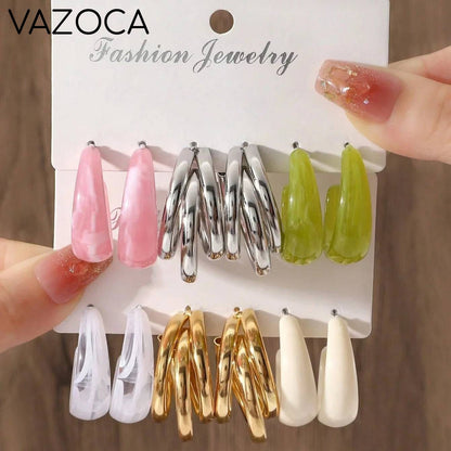 Bohemian Acrylic Earrings Set