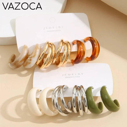 Bohemian Acrylic Earrings Set