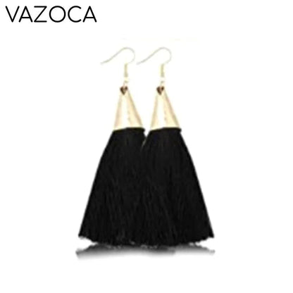 Boho Rattan Braid Drop Earrings