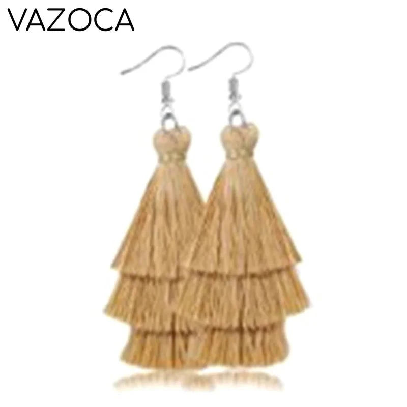 Boho Rattan Braid Drop Earrings