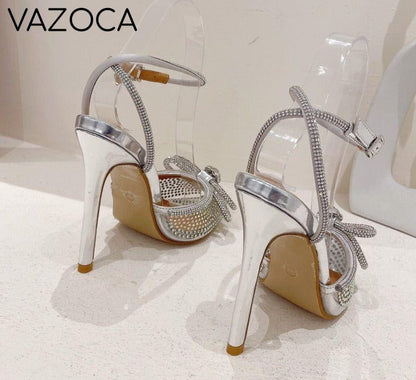 Butterfly-Knot Crystal High Heels