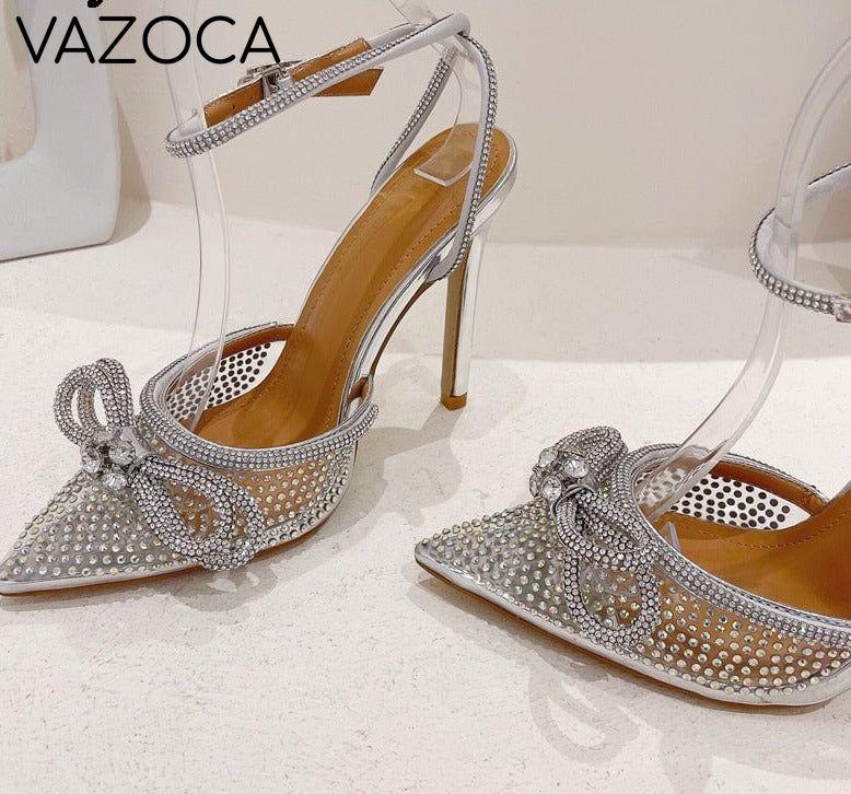 Butterfly-Knot Crystal High Heels
